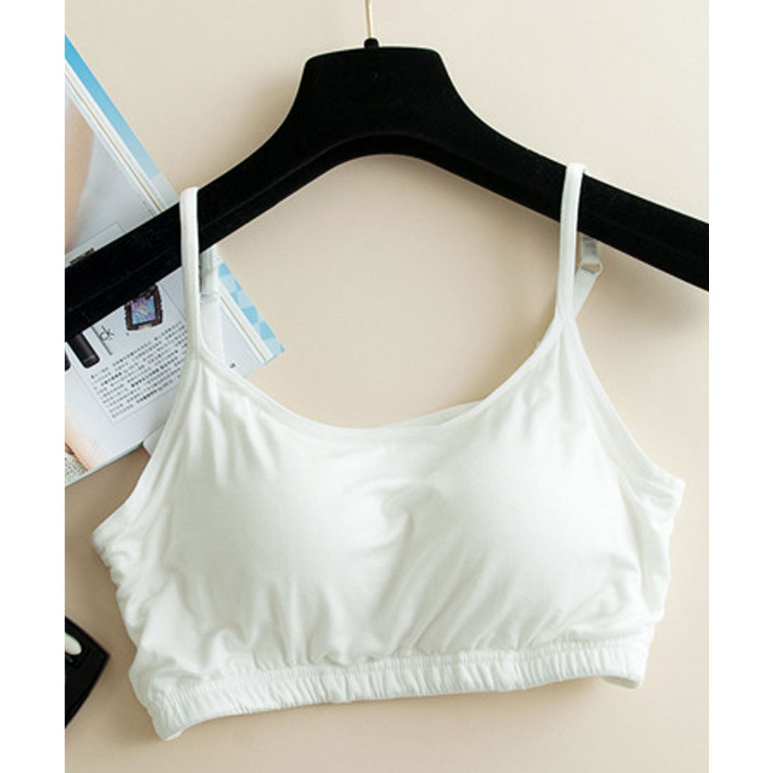 レースレディース Lace Ladies ノンワイヤーカップ付きブラジャー,ホワイト