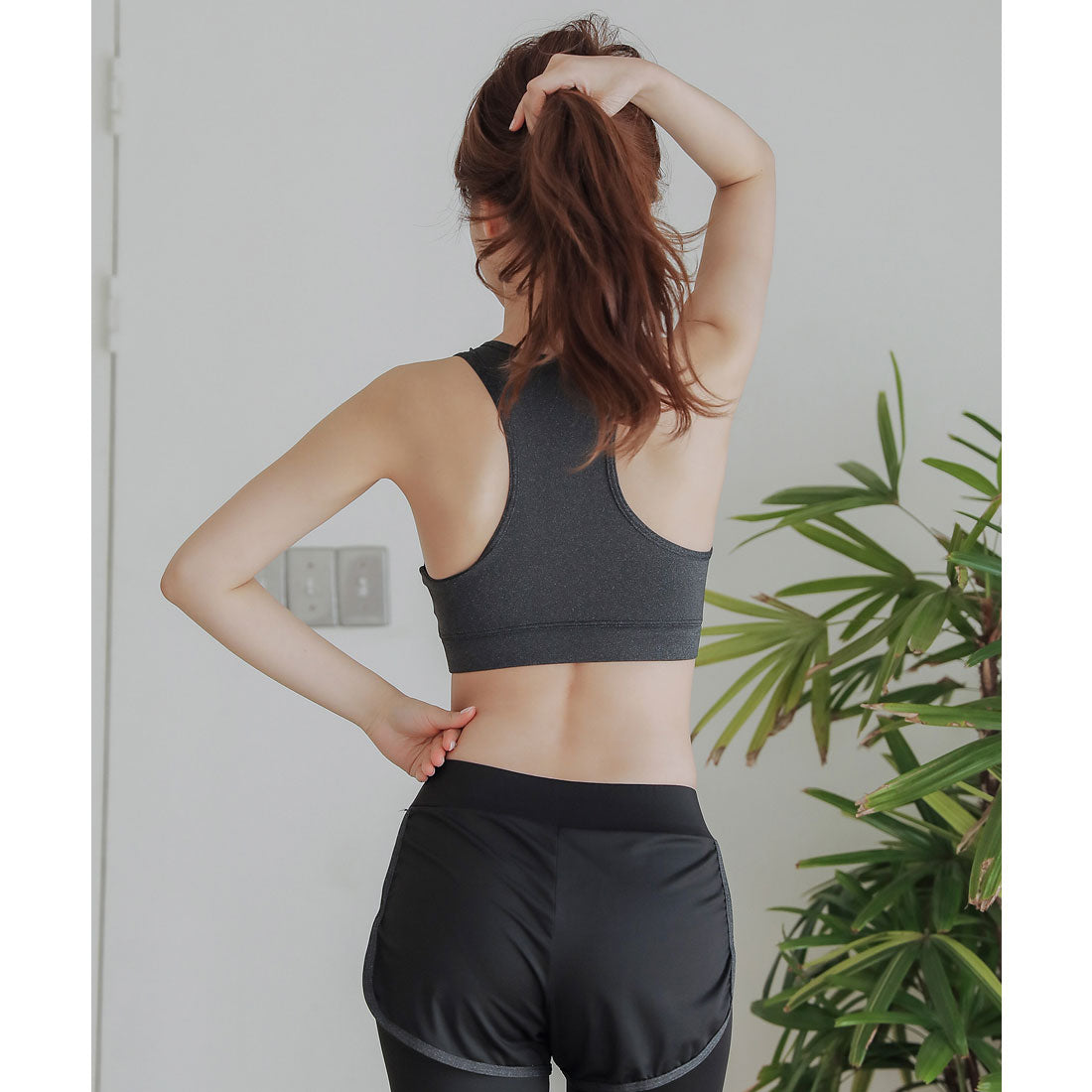 レースレディース Lace Ladies ラッシュガード レギンス付きショートパンツセパレート水着3点セット