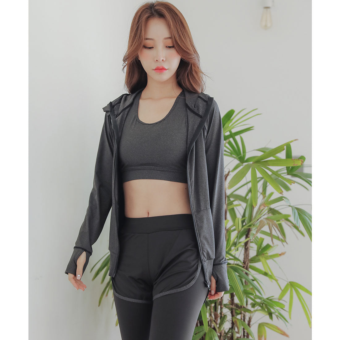 レースレディース Lace Ladies ラッシュガード レギンス付きショートパンツセパレート水着3点セット