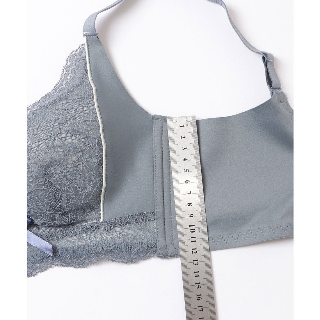 レースレディース Lace Ladies レース切替リボン付きノンワイヤーブラ&ショーツセット【返品不可商品】 （アイボリー） アイボリー