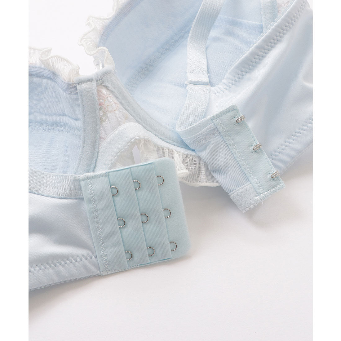 レースレディース Lace Ladies シフォンフリルブーケ刺繍ブラ&ショーツセット【返品不可商品】 （ピンク） ピンク