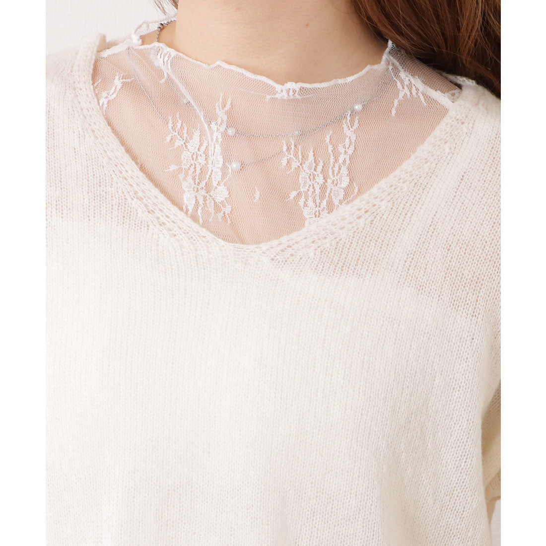レースレディース Lace Ladies ドロップショルダーゆるシルエットクロップドニットトップス （ブラック） ブラック