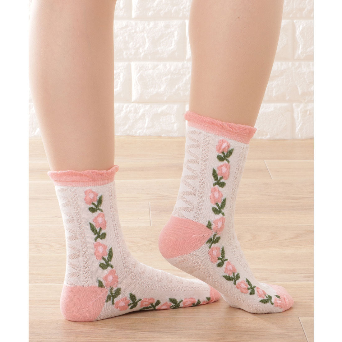 レースレディース Lace Ladies 【5足セット】ガーリーモチーフバラエティクルーソックス