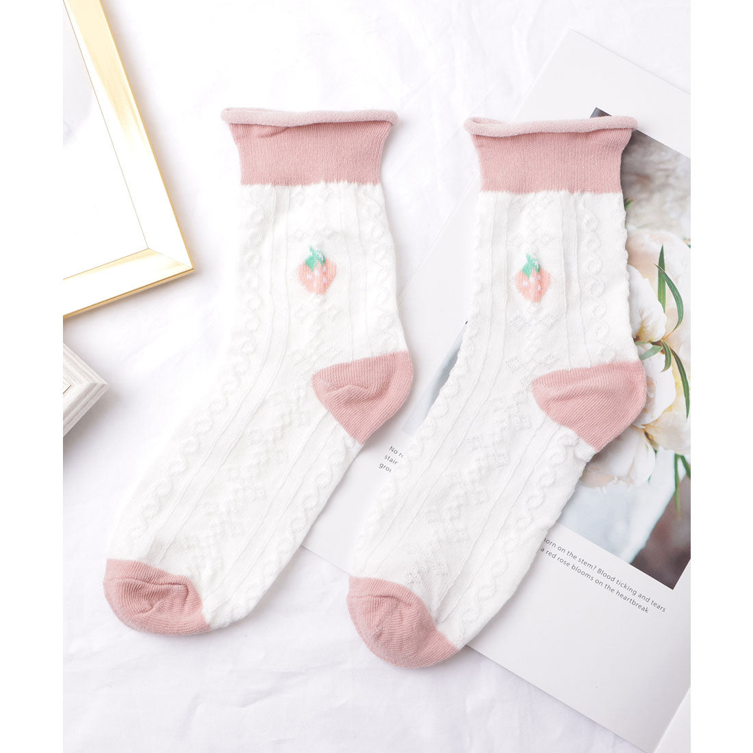 レースレディース Lace Ladies 【5足セット】ガーリーモチーフバラエティクルーソックス