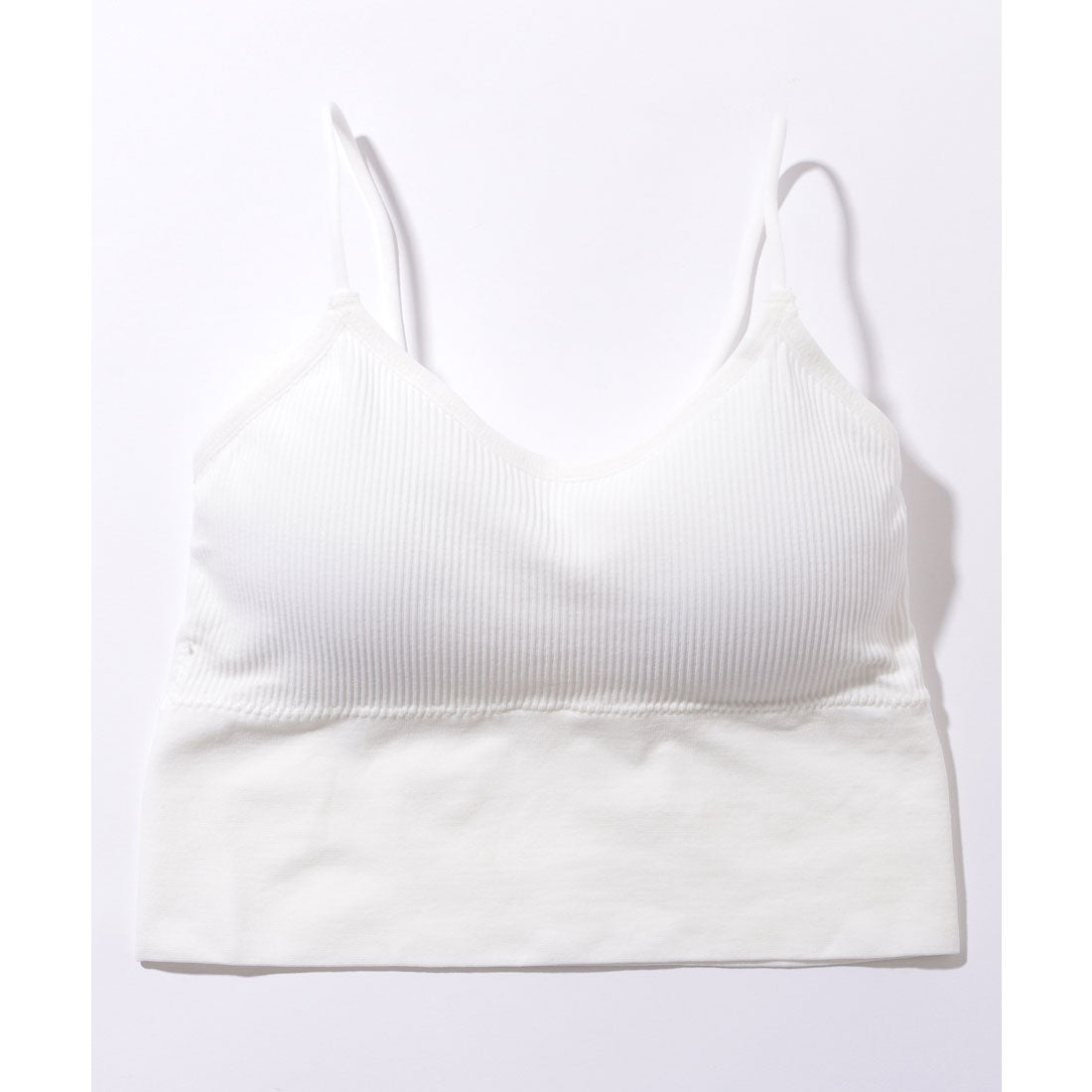 レースレディース Lace Ladies コンパクト フィット カップ付き リブ キャミソール （ブラック） ブラック