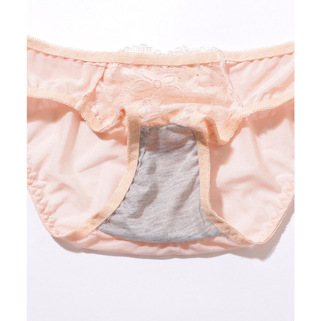 レースレディース Lace Ladies リボン ギャザー カットアウト フラワー レース ブラジャー&ショーツ セット【返品不可商品】 （グリーン） グリーン