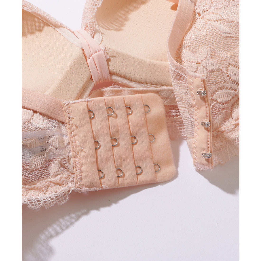 レースレディース Lace Ladies リボン ギャザー カットアウト フラワー レース ブラジャー&ショーツ セット【返品不可商品】 （グリーン） グリーン