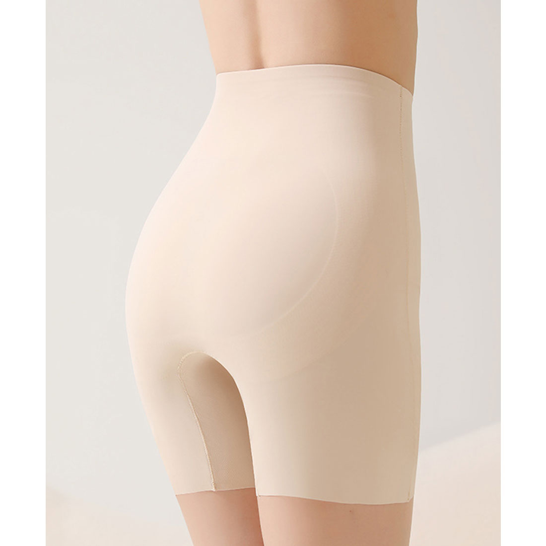 レースレディース Lace Ladies ハイウエスト シームレス 3分丈 シンプル ボディシェイパー【返品不可商品】 （ベージュ） ベージュ