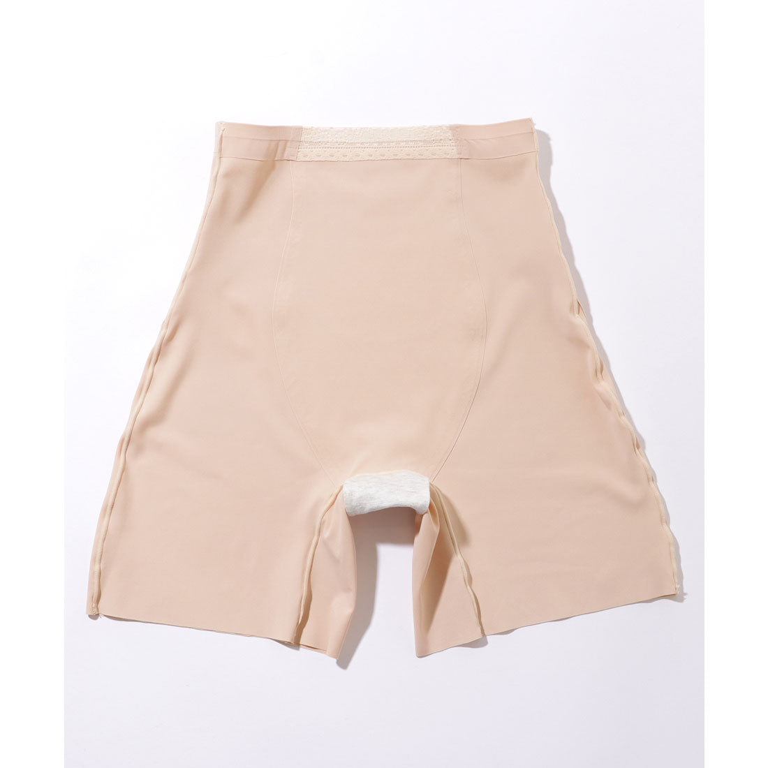 レースレディース Lace Ladies ハイウエスト シームレス 3分丈 シンプル ボディシェイパー【返品不可商品】 （ベージュ） ベージュ