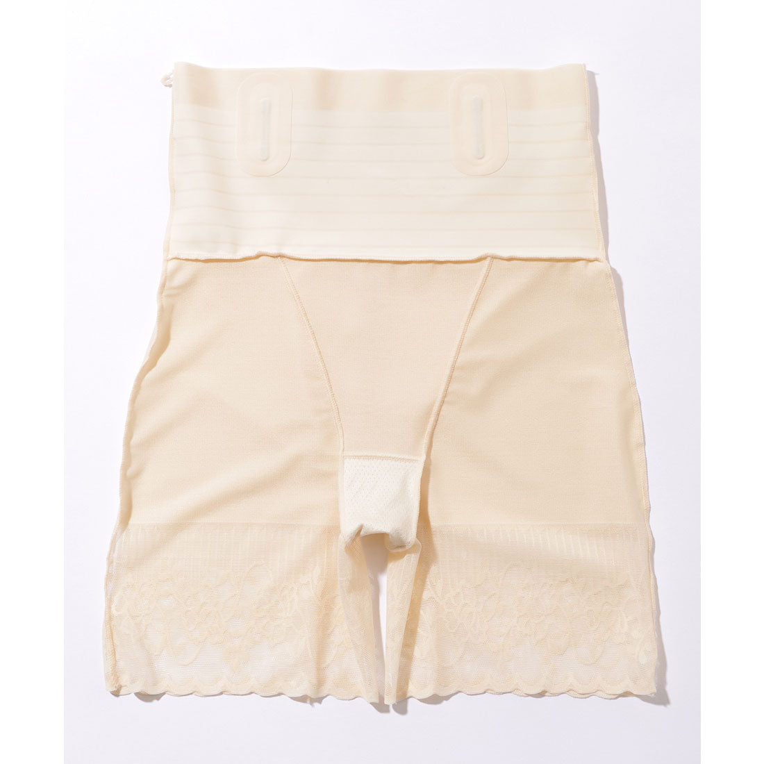 レースレディース Lace Ladies フラワー レース 3分丈 ハイウエスト ガードル【返品不可商品】 （ベージュ） ベージュ