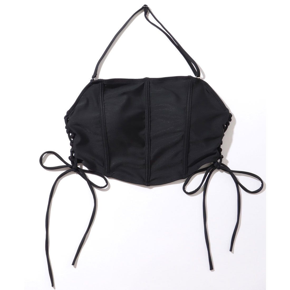 レースレディース Lace Ladies サイド レースアップ ホルターネック ビキニ セット【返品不可商品】 （ブラック） ブラック