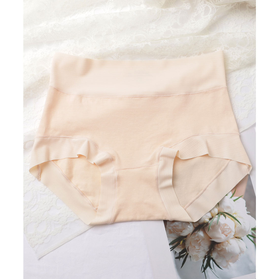 レースレディース Lace Ladies 【5枚セット】ハイウエスト ベーシック カラー ショーツ【返品不可商品】 （5枚セット） 5枚セット