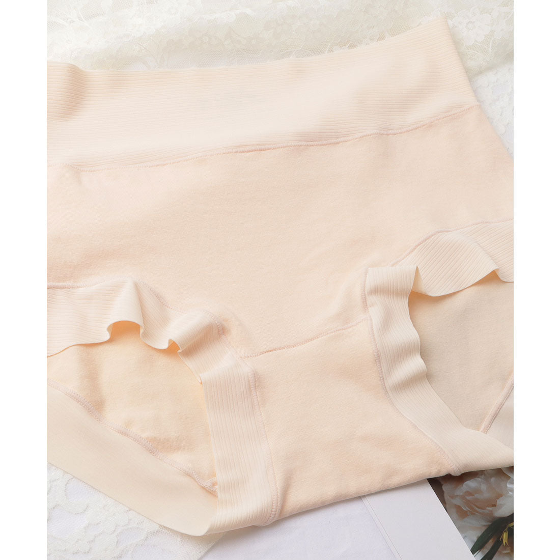 レースレディース Lace Ladies 【5枚セット】ハイウエスト ベーシック カラー ショーツ【返品不可商品】 （5枚セット） 5枚セット