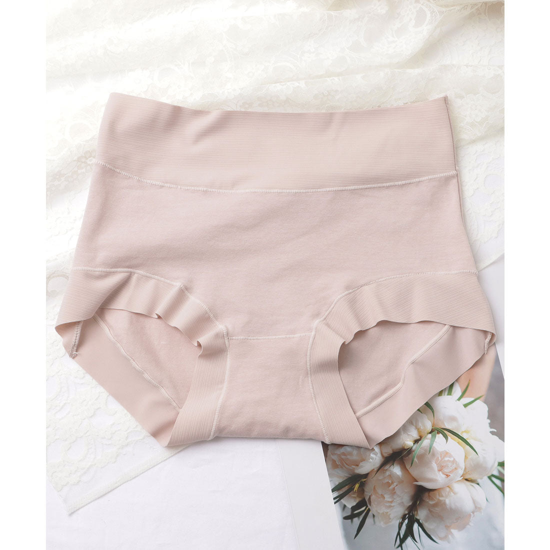 レースレディース Lace Ladies 【5枚セット】ハイウエスト ベーシック カラー ショーツ【返品不可商品】 （5枚セット） 5枚セット