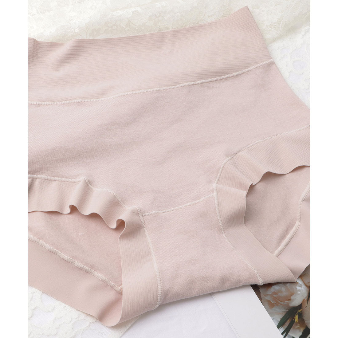 レースレディース Lace Ladies 【5枚セット】ハイウエスト ベーシック カラー ショーツ【返品不可商品】 （5枚セット） 5枚セット