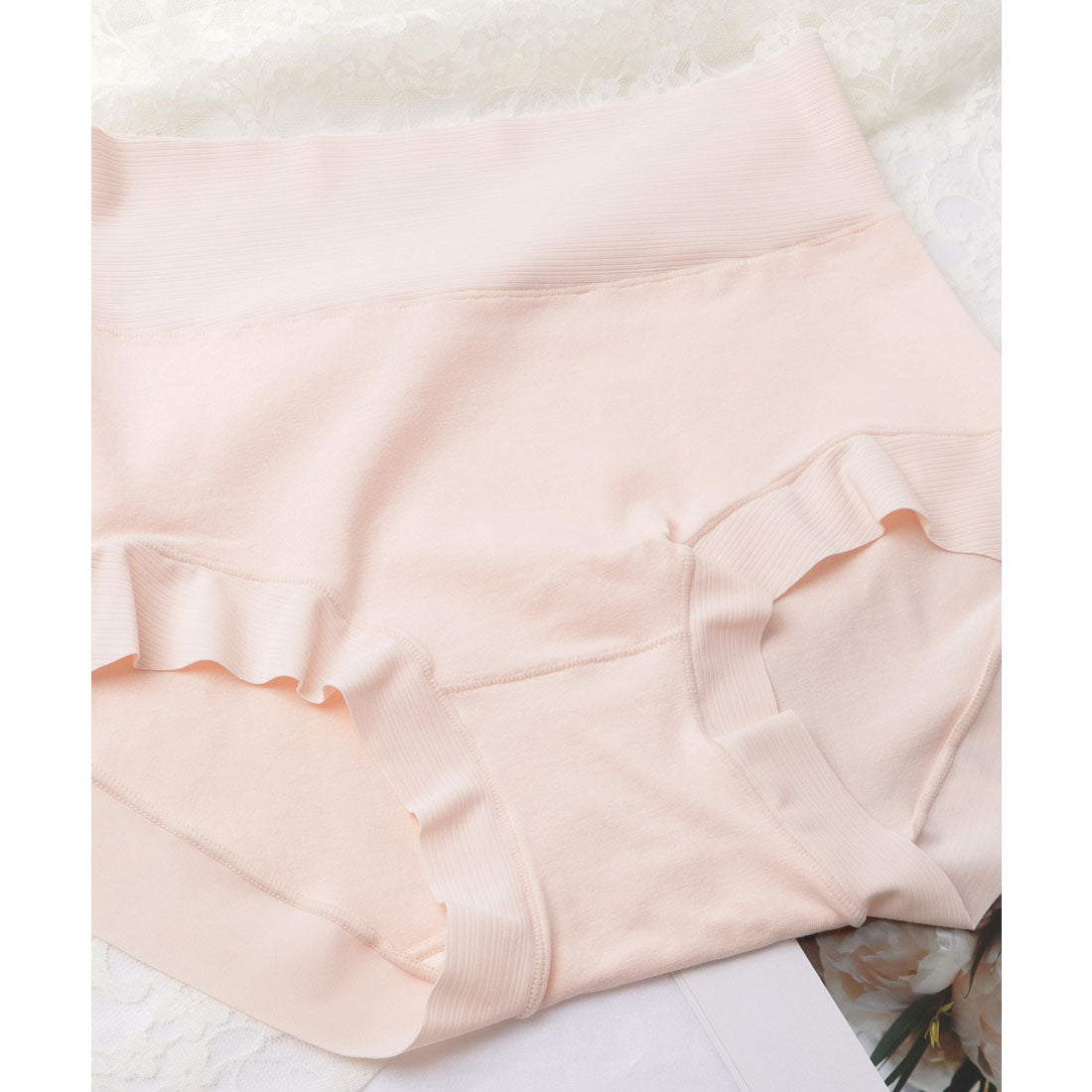 レースレディース Lace Ladies 【5枚セット】ハイウエスト ベーシック カラー ショーツ【返品不可商品】 （5枚セット） 5枚セット