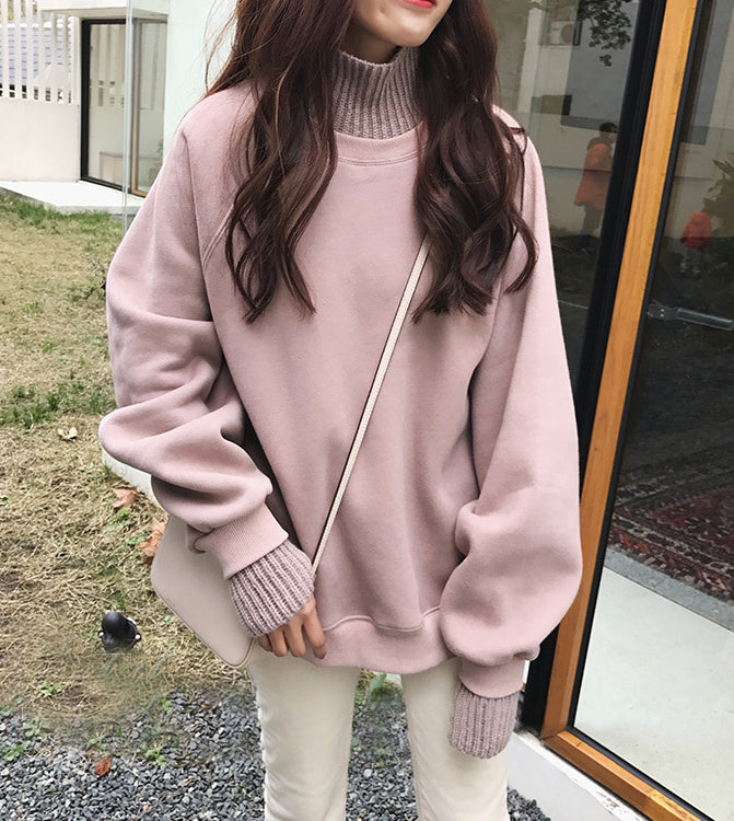 リリーオブバリー Lily of Valley ゆったり ハイネック スウェット ボリューム ざっくり プルオーバー 長袖 ロング チュニック 秋冬