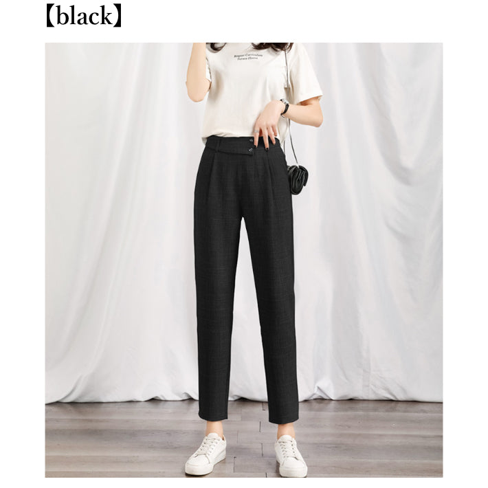 リリーオブバリー Lily of Valley ウエストバンド スラックス パンツ ウエストゴム カジュアル 上品 きれいめ オフィス レディース
