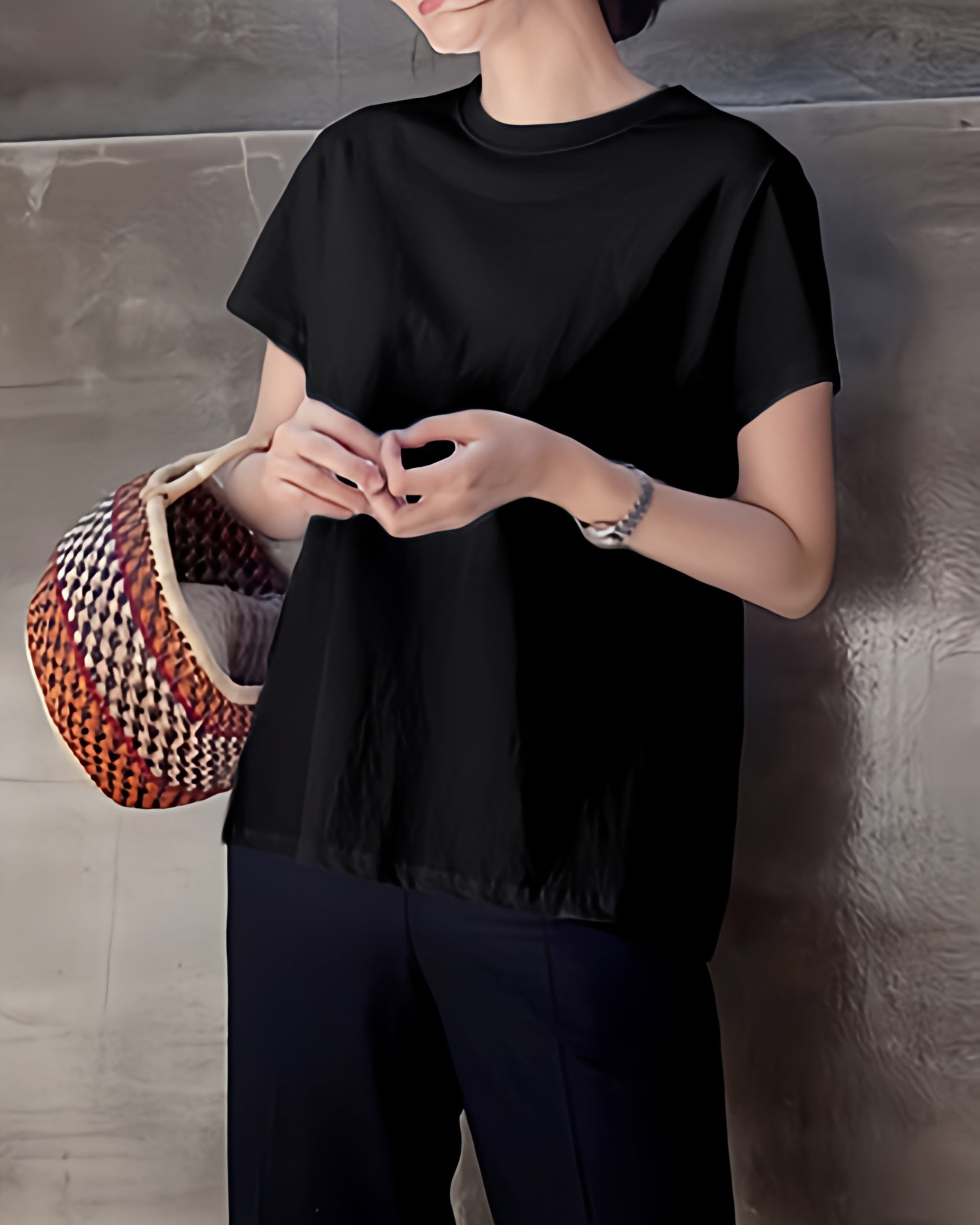Lily of Valley Back Peplum Flare Simple T-Shirt Short Sleeve Spring Summer Fluffy Casual Cut and Sew