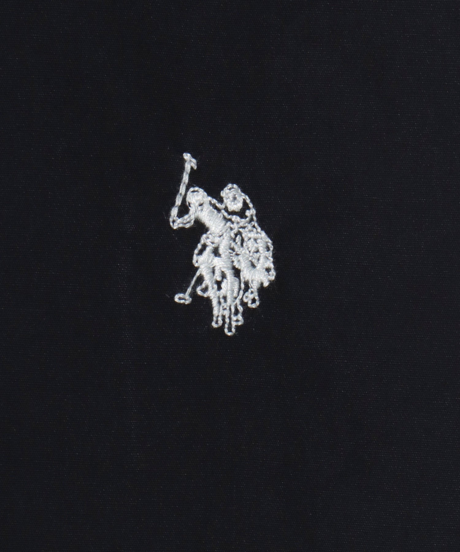 U.S. POLO ASSN./ユーエスポロアッスン オーバーサイズ ブロード デニム 無地 チェック ロゴ ワンポイント刺繍 レギュラーカラーシャツ/長袖シャツ メンズ USPA ブラック