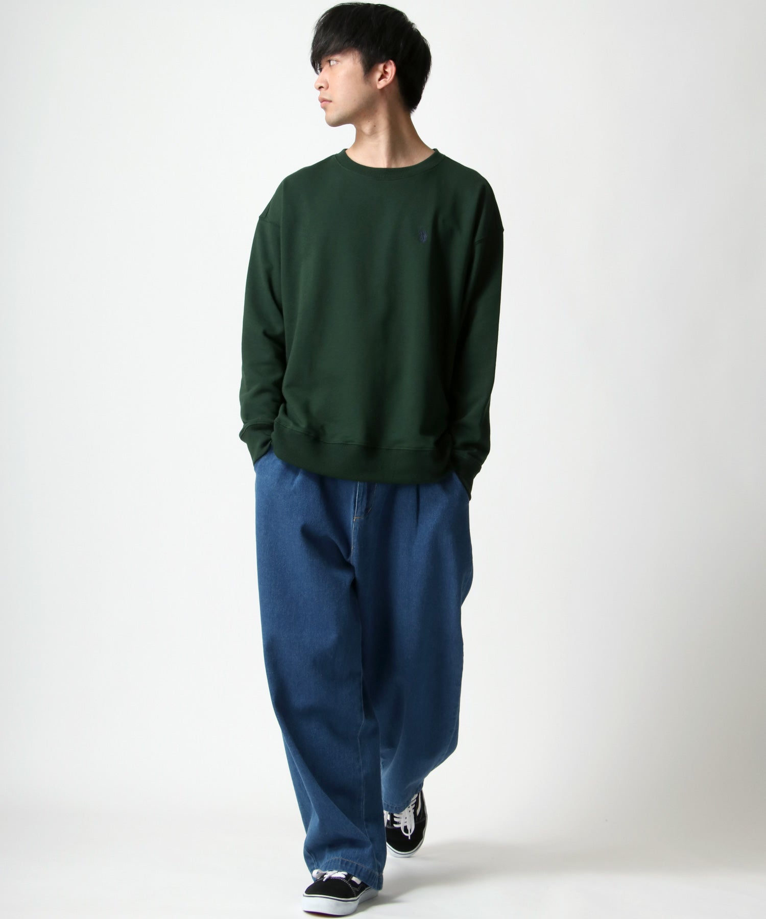 ラザル Lazar 【Lazar】U.S. POLO ASSN./ユーエスポロアッスン ビッグシルエット ワンポイント刺繍 スウェット トレーナー