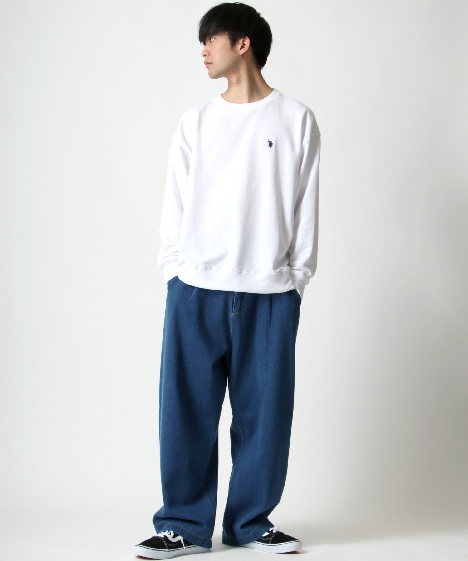 ラザル Lazar 【Lazar】U.S. POLO ASSN./ユーエスポロアッスン ビッグシルエット ワンポイント刺繍 スウェット トレーナー
