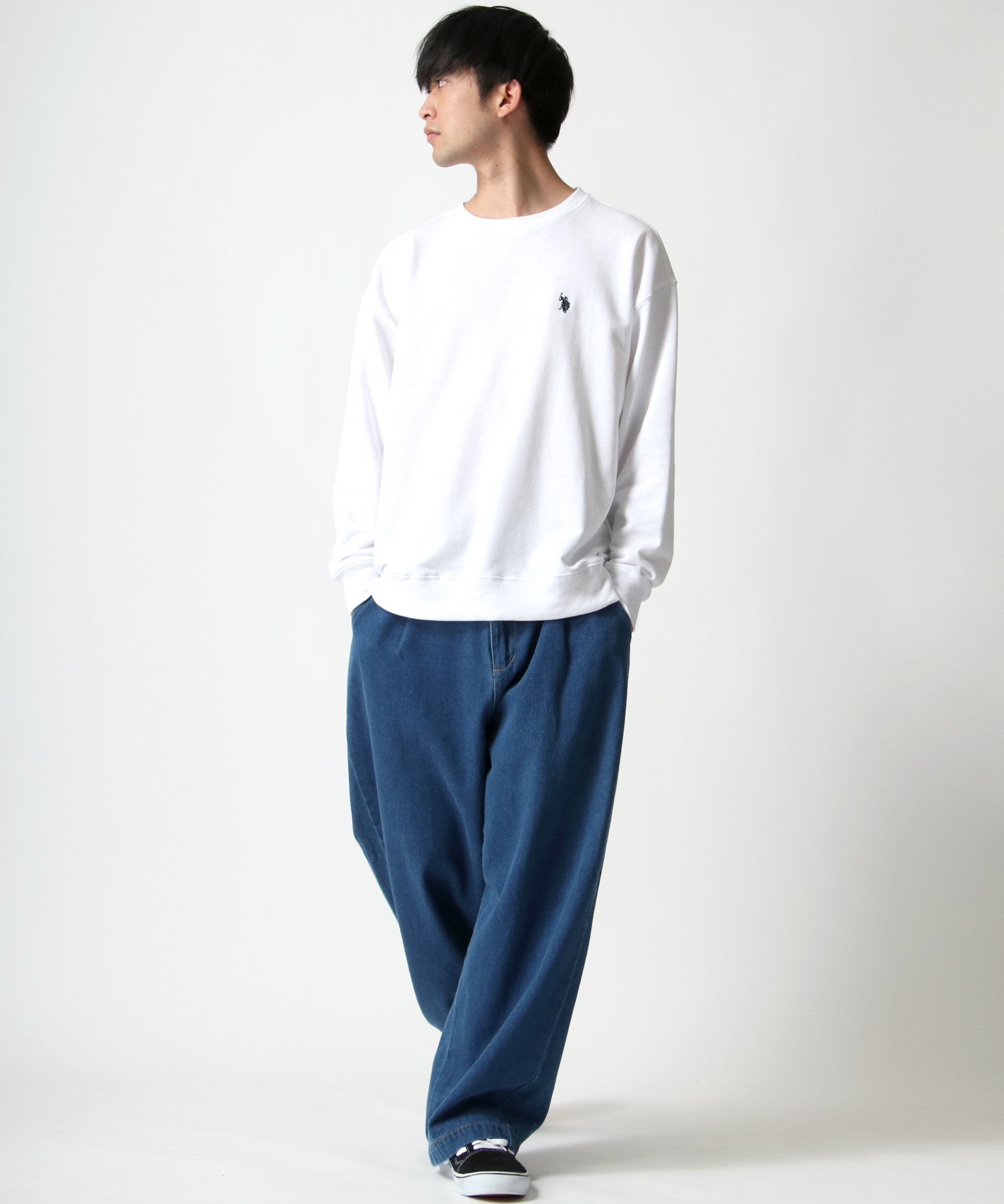 ラザル Lazar 【Lazar】U.S. POLO ASSN./ユーエスポロアッスン ビッグシルエット ワンポイント刺繍 スウェット トレーナー
