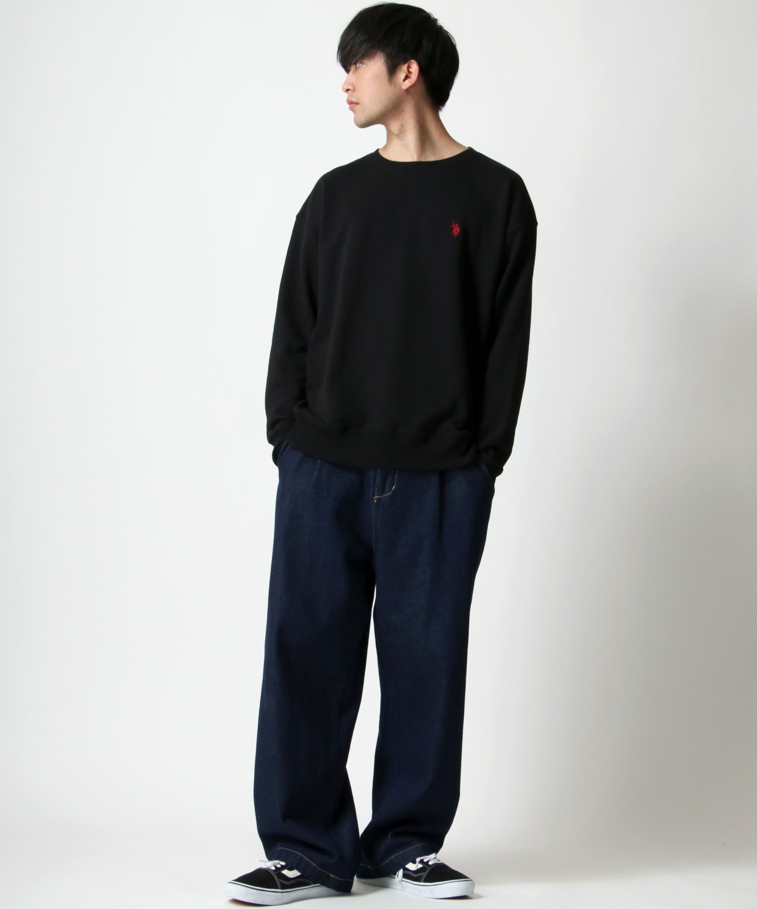 ラザル Lazar 【Lazar】U.S. POLO ASSN./ユーエスポロアッスン ビッグシルエット ワンポイント刺繍 スウェット トレーナー