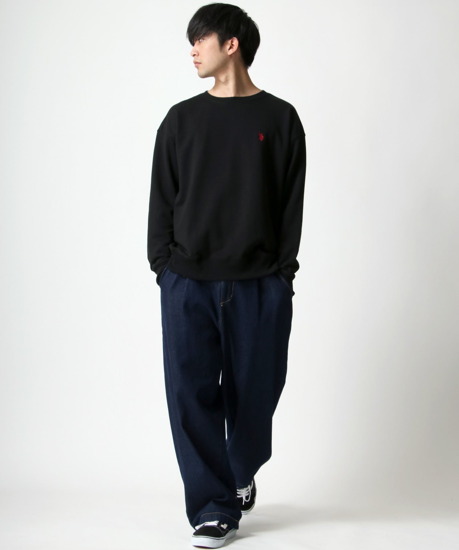 ラザル Lazar 【Lazar】U.S. POLO ASSN./ユーエスポロアッスン ビッグシルエット ワンポイント刺繍 スウェット トレーナー