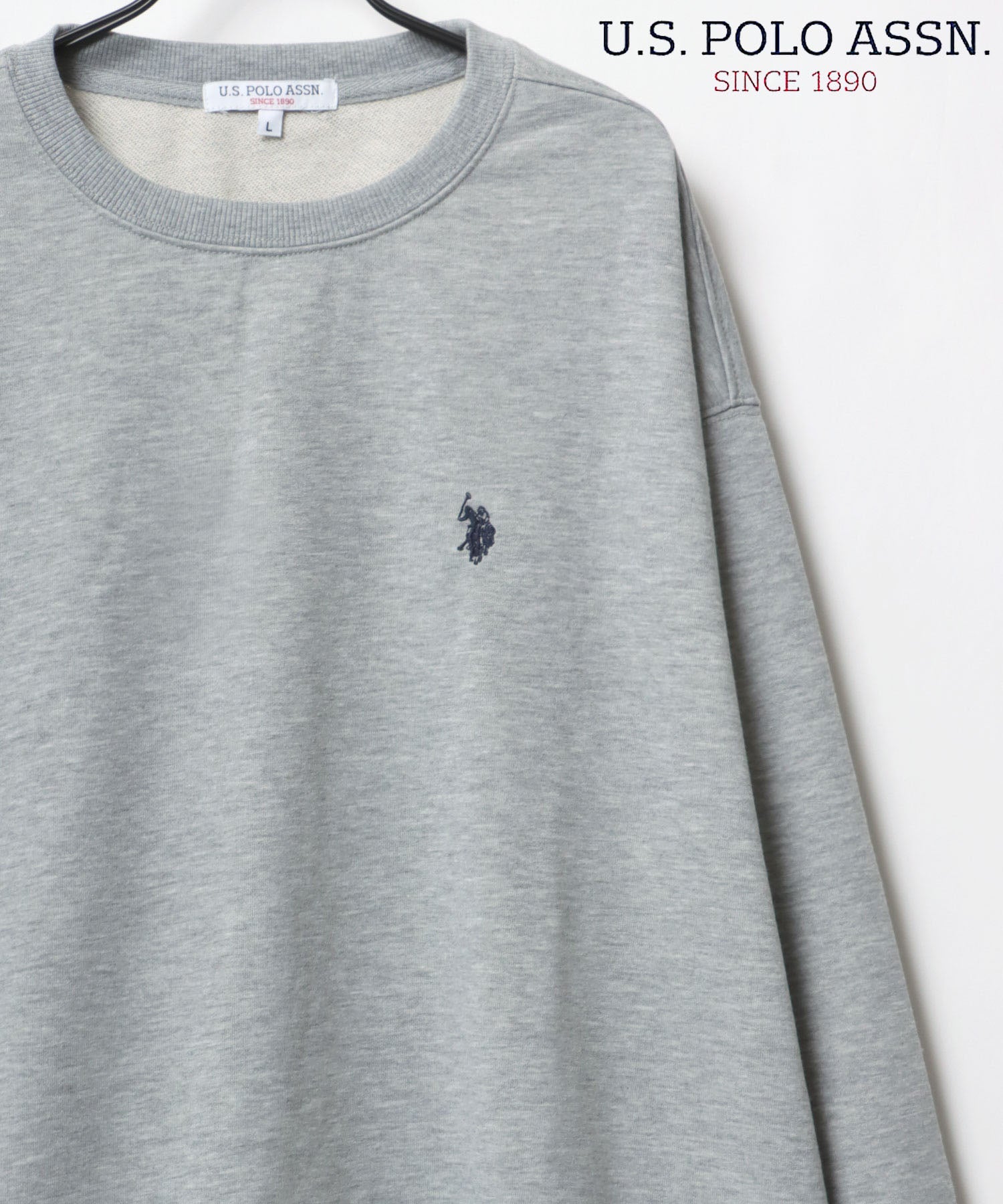 ラザル Lazar 【Lazar】U.S. POLO ASSN./ユーエスポロアッスン ビッグシルエット ワンポイント刺繍 スウェット トレーナー