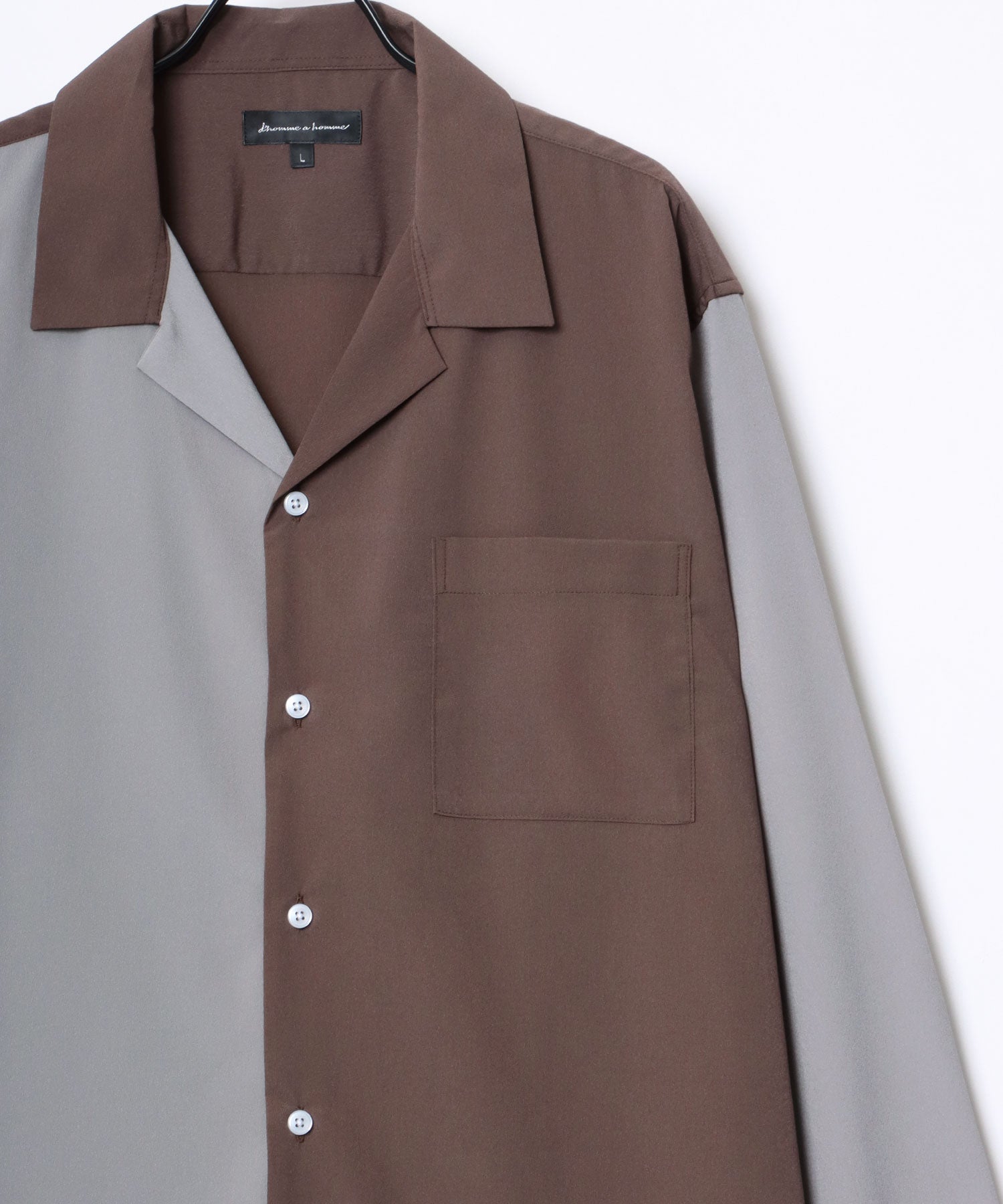 拉扎爾 Lazar 【Lazar】超大碼 垂墜 開領襯衫/純色/全圖案/條紋/瘋狂圖案 男士 長袖 襯衫