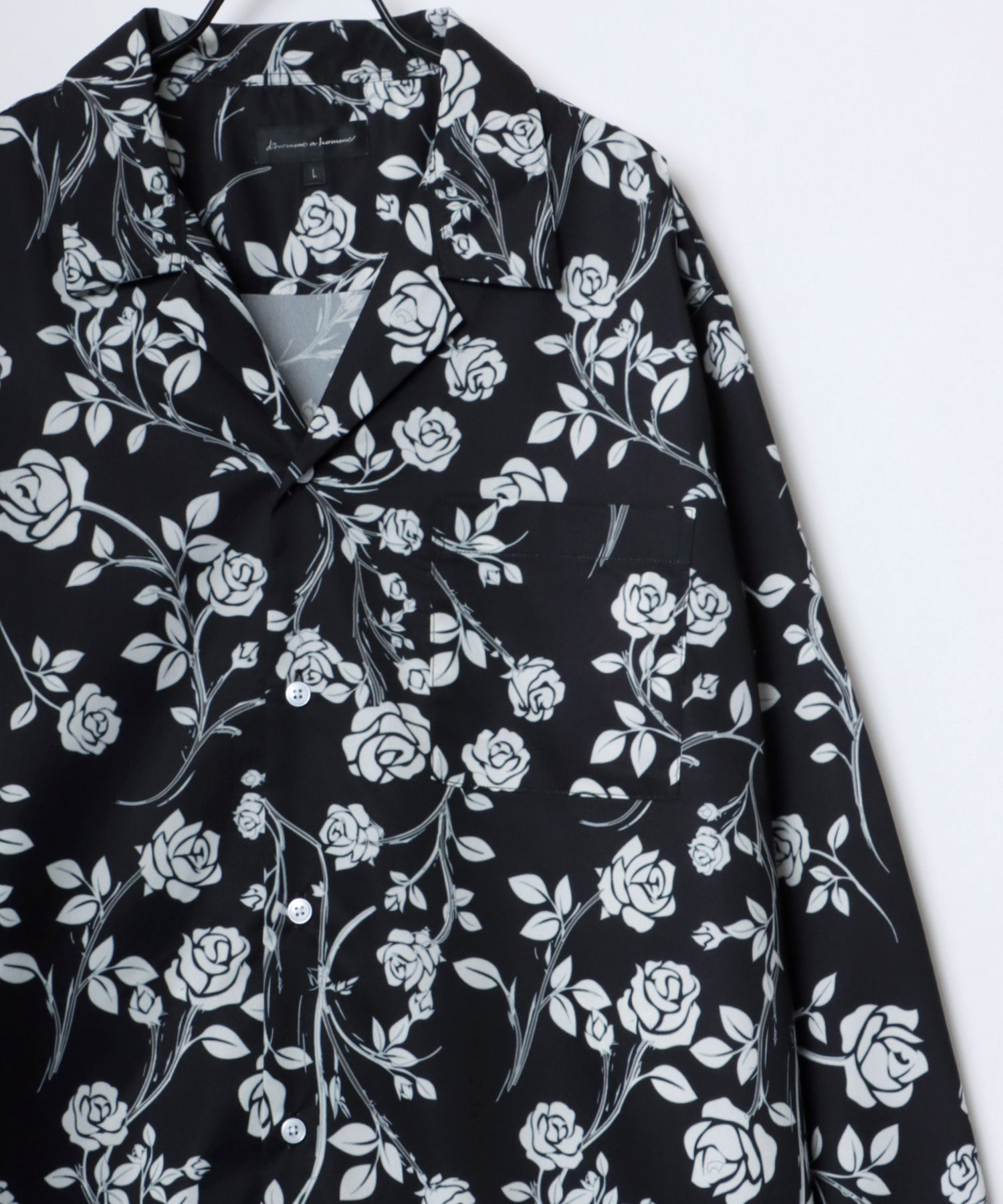 拉扎爾 Lazar 【Lazar】超大碼 垂墜 開領襯衫/純色/全圖案/條紋/瘋狂圖案 男士 長袖 襯衫