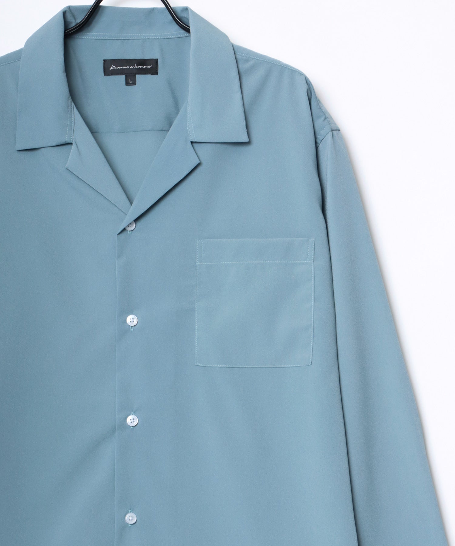 拉扎爾 Lazar 【Lazar】超大碼 垂墜 開領襯衫/純色/全圖案/條紋/瘋狂圖案 男士 長袖 襯衫