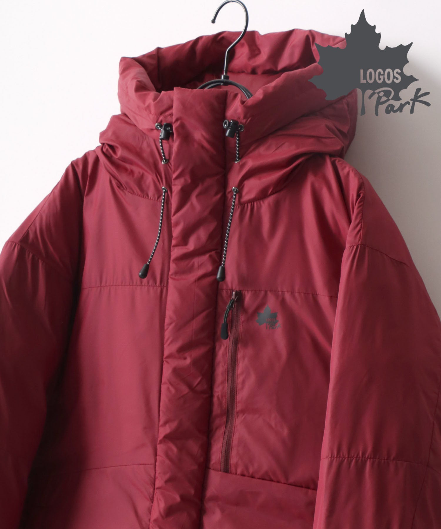 ラザル Lazar 【Lazar】LOGOS/ロゴス Fiber Down Jacket Parka/撥水 中綿 ファイバーダウンジャケットパーカー/アウター,ワイン