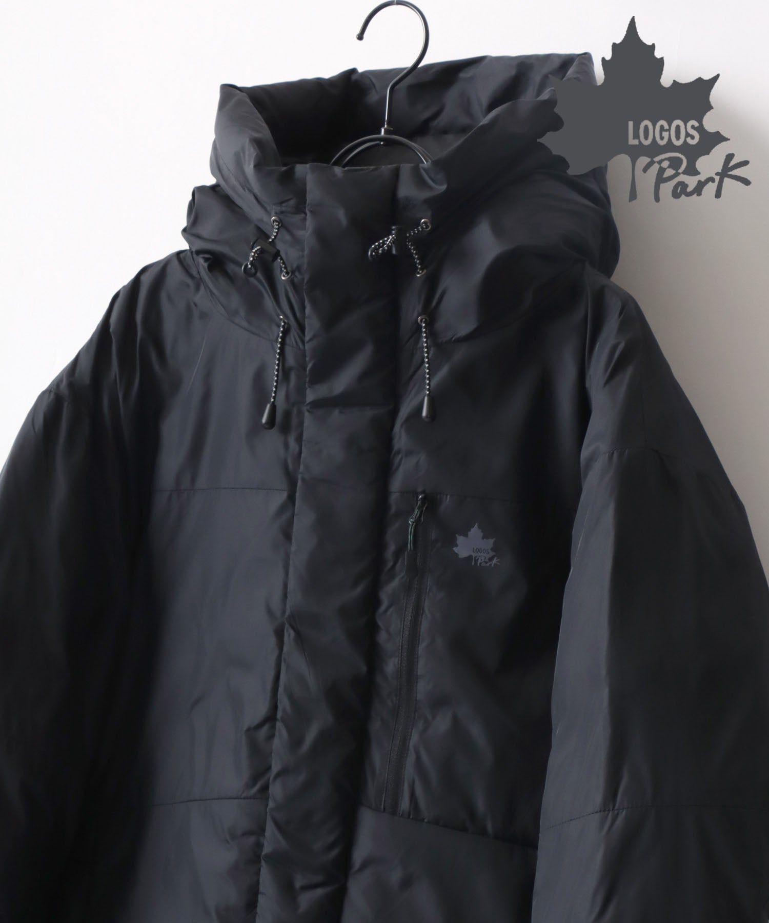 ラザル Lazar 【Lazar】LOGOS/ロゴス Fiber Down Jacket Parka/撥水 中綿 ファイバーダウンジャケットパーカー/アウター,ブラック