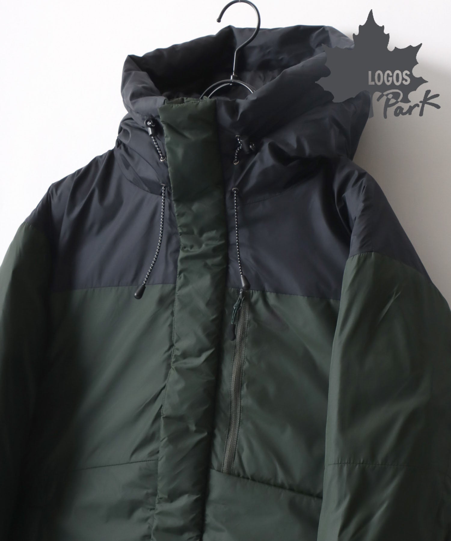 ラザル Lazar 【Lazar】LOGOS/ロゴス Fiber Down Jacket Parka/撥水 中綿 ファイバーダウンジャケットパーカー/アウター,オリーブ
