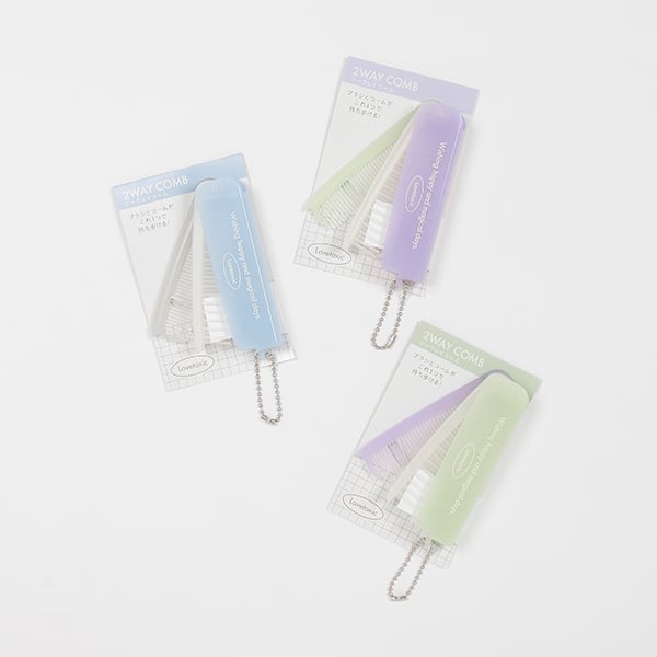 ラブトキシック Lovetoxic ロゴ2wayコーム【日本製】【返品不可商品】 （サックス） サックス