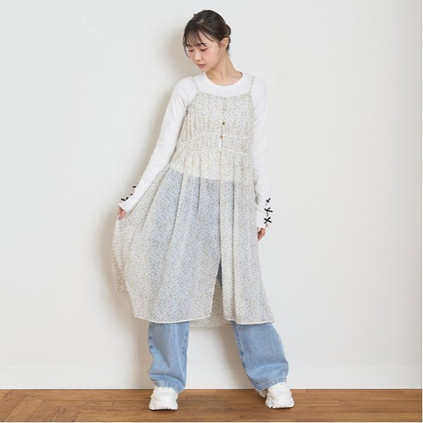 ラブトキシック Lovetoxic 花柄キャミワンピース （クロ） クロ