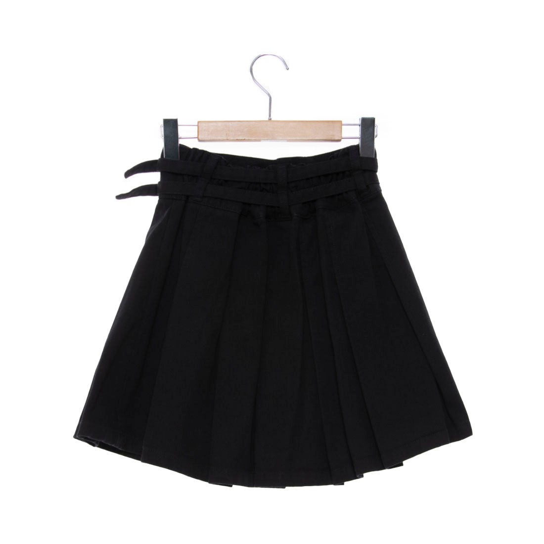 Lovetoxic 【LTXC】 Double Belt Denim Pleated Skirt