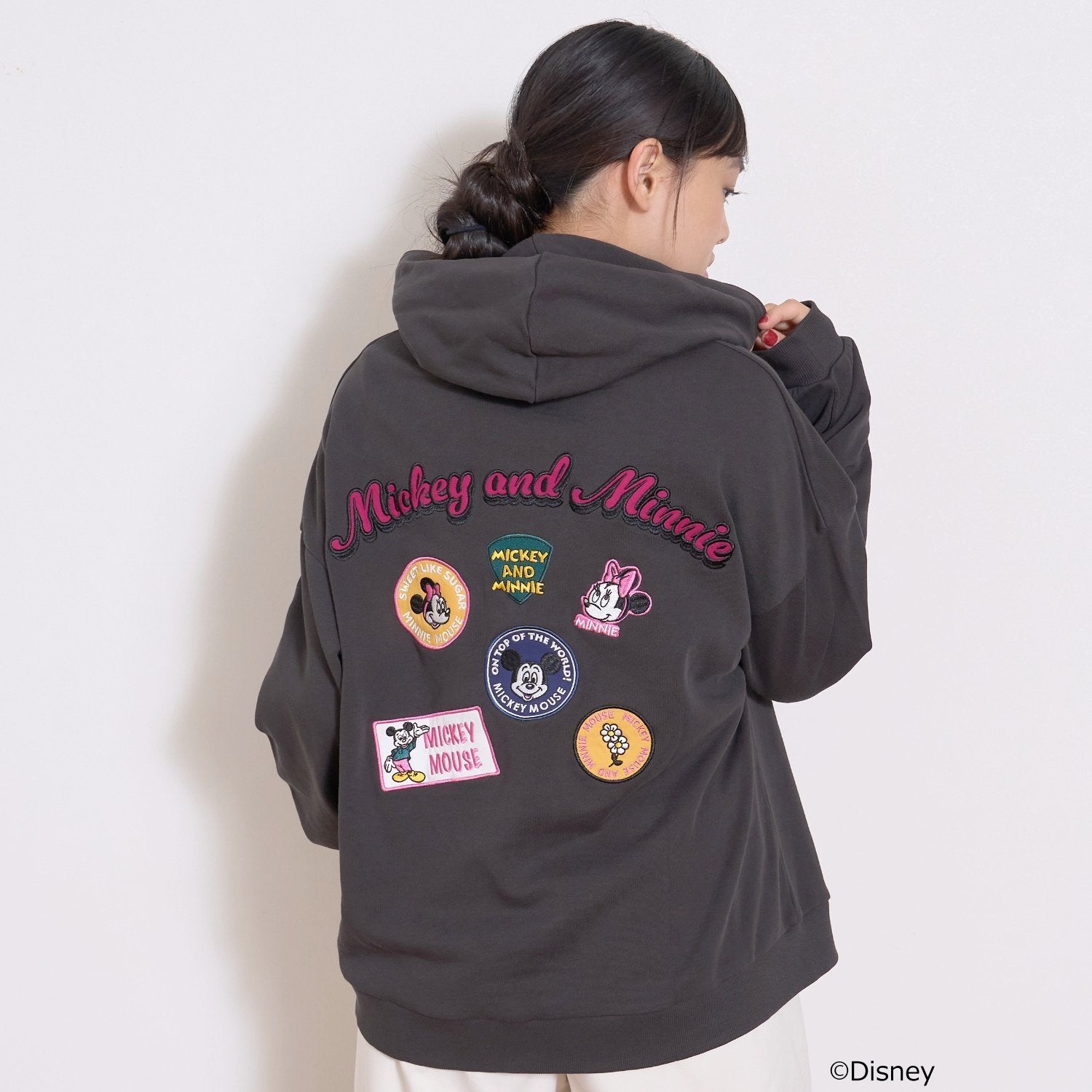 ラブトキシック Lovetoxic 【Disney】ルーズパーカー （チャコール） チャコール