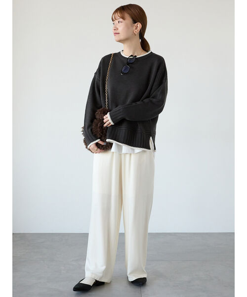 Lugnoncure Color Block Knit Crew Neck