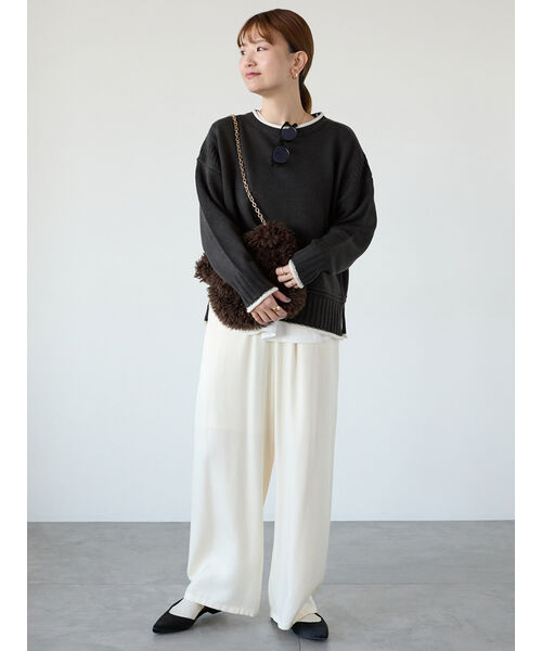 Lugnoncure Color Block Knit Crew Neck