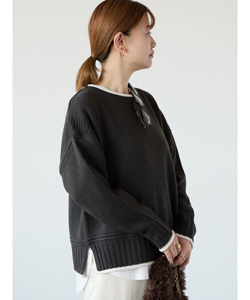 Lugnoncure Color Block Knit Crew Neck