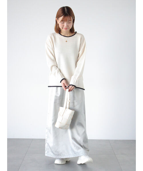 Lugnoncure Color Block Knit Crew Neck