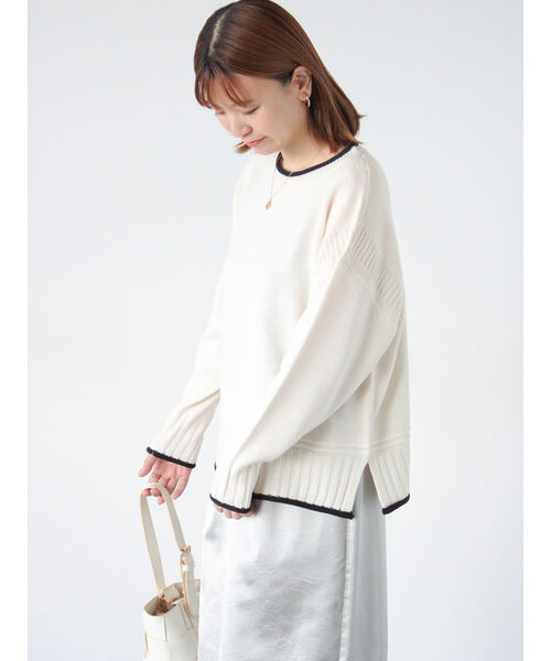 Lugnoncure Color Block Knit Crew Neck