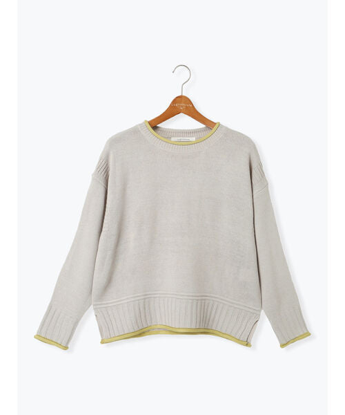 Lugnoncure Color Block Knit Crew Neck