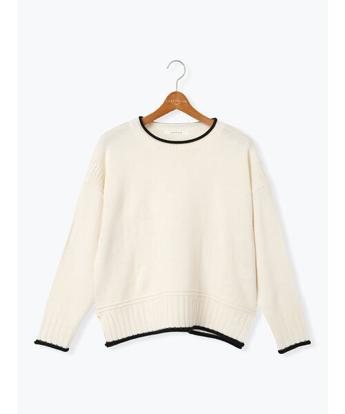 Lugnoncure Color Block Knit Crew Neck