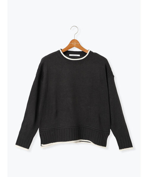 Lugnoncure Color Block Knit Crew Neck