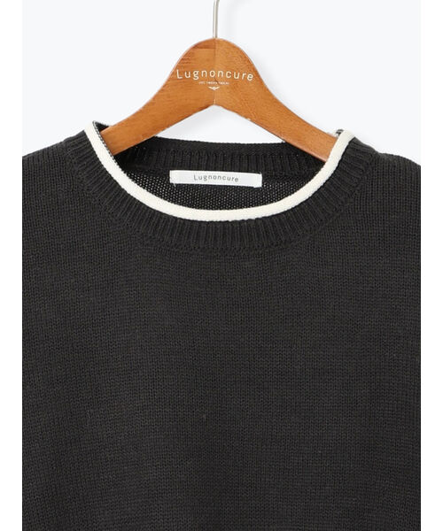 Lugnoncure Color Block Knit Crew Neck