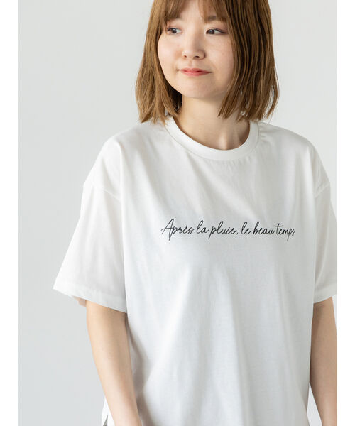 ルノンキュール Lugnoncure 【接触冷感】筆記体ロゴプリントTシャツ （レッド） レッド